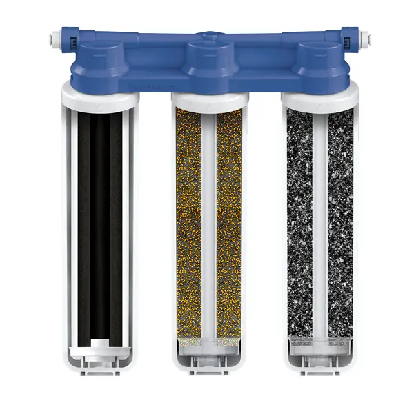 Фильтр под мойку Барьер Эксперт Слим Смягчение Плюс для жесткой воды 3 ступени быстросъемный без крана