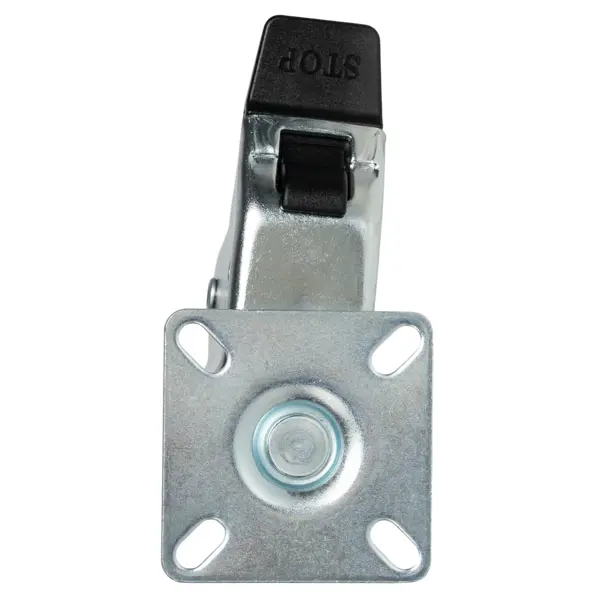 Мебельный ролик поворотный с тормозом 75 мм до 60 кг цвет серый