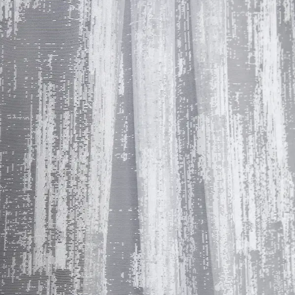 Тюль на ленте Дайан 250x260 см полосы цвет белый