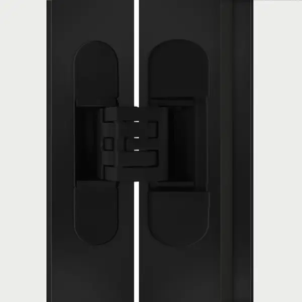 Дверь межкомнатная глухая с замком комплекте Invisible 70x230 см левая черная алюминиевая кромка цвет белый