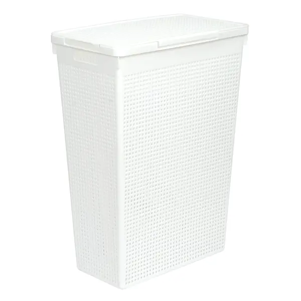 Корзина для белья Виолет Лофт 50л 45x60x26 см цвет белый