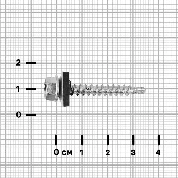 Саморезы кровельные по дереву DILWIS с пресс-шайбой со сверлом 4.8x35 мм 1 кг