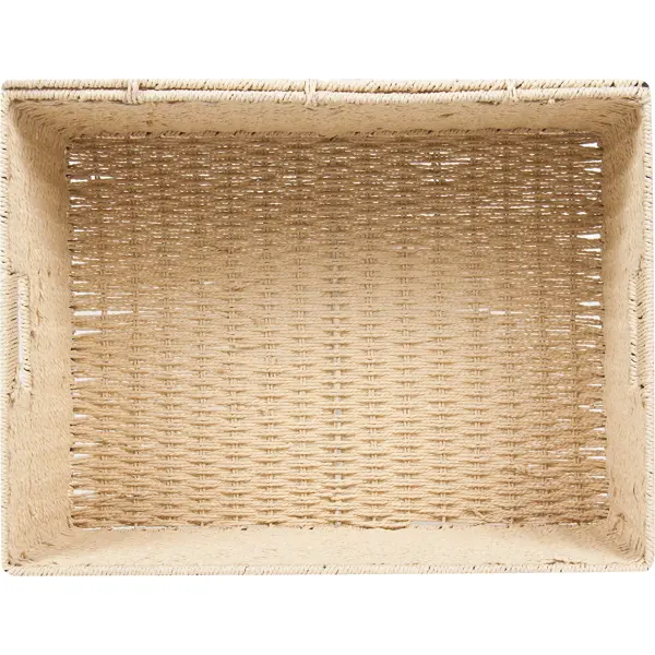 Корзина для хранения 45x21x33 см бумажный шпагат цвет бежевый