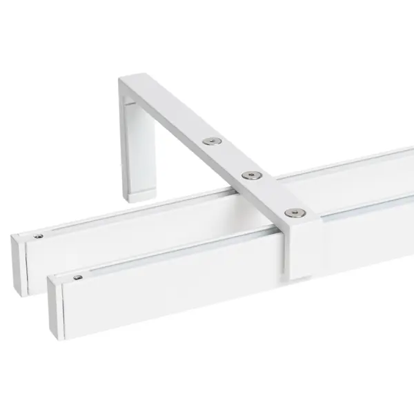 Настенный карниз двухрядный Orbis Mini 160 см металл цвет белый