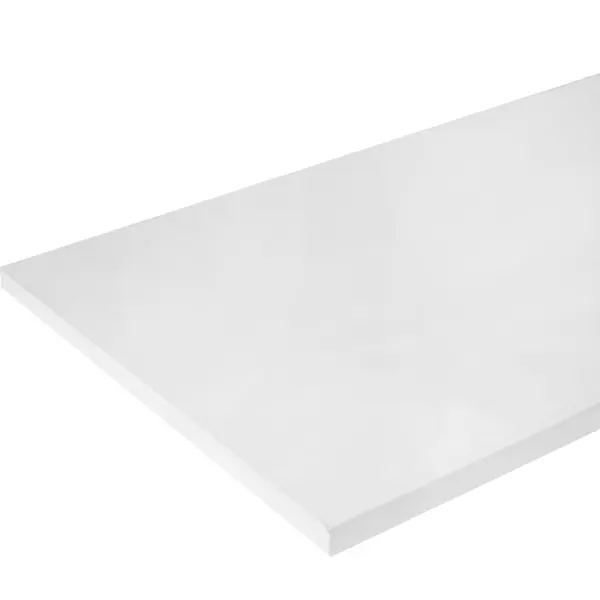Деталь мебельная Премиум 1200x300x16 мм ЛДСП цвет белый кромка со всех сторон