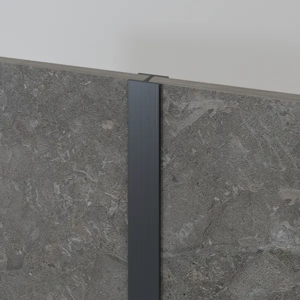 Профиль H-образный алюминий окрашенный 18x13x1.5x2000 мм черный