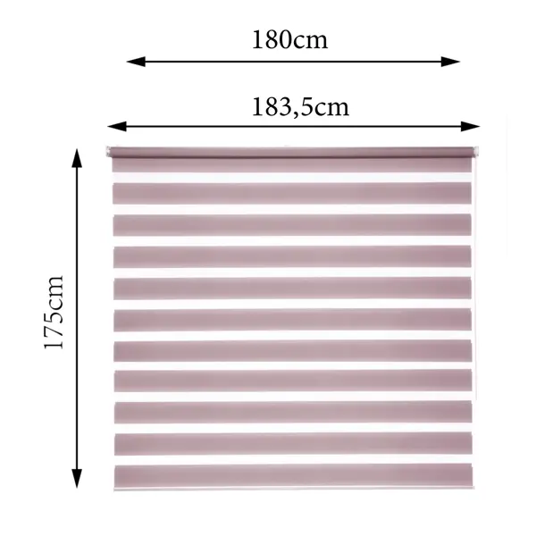 Штора рулонная день-ночь Inspire Peter 180x175 см сиреневая