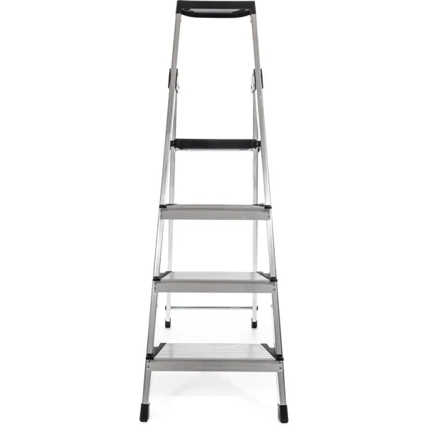 Стремянка алюминиевая Zalger 4 ступени, лоток для инструментов, максимальная нагрузка 150 кг