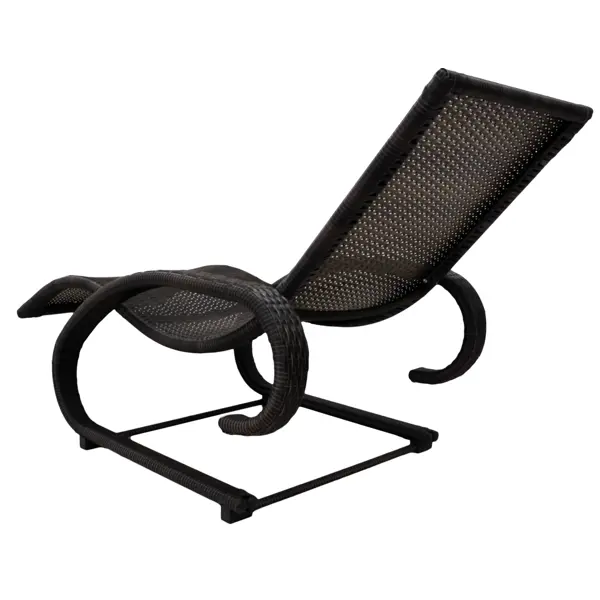 Шезлонг-качалка Ницца 155x73x86 см полиротанг коричневый