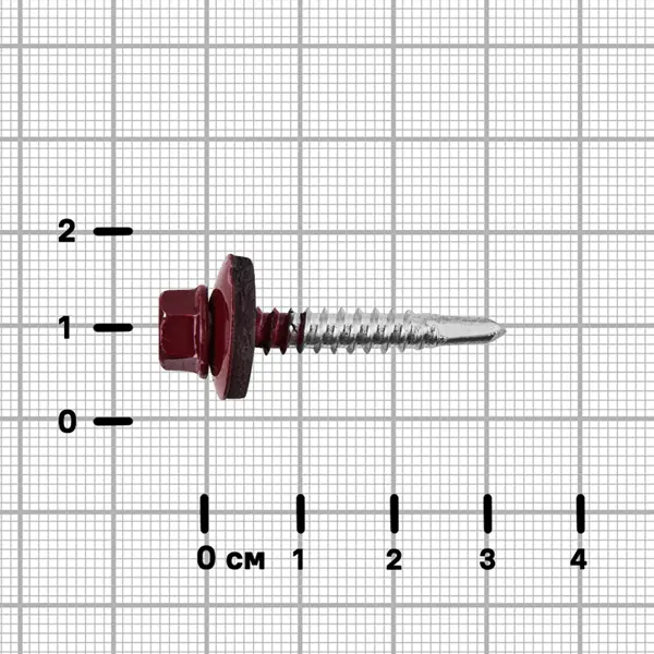 Саморезы кровельные по металлу DILWIS оцинкованные с буром 5.5x32 мм на вес RAL 3005