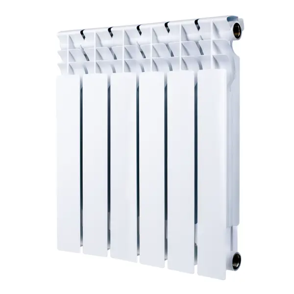 Радиатор секционный Monlan RU Bimetal 500/80 6 секций боковое подключение биметалл белый