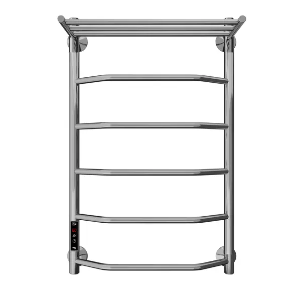 Полотенцесушитель электрический Арго Флоран Гранд 500x700 мм 185 Вт с полкой лесенка цвет хром