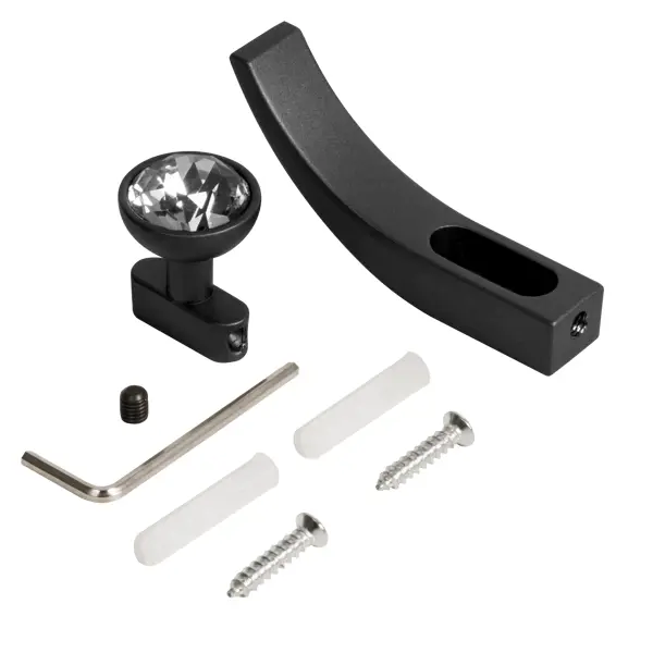 Крючок мебельный Ajax MB-LM/K-004 1.5x7.1x3.7 см цвет черный