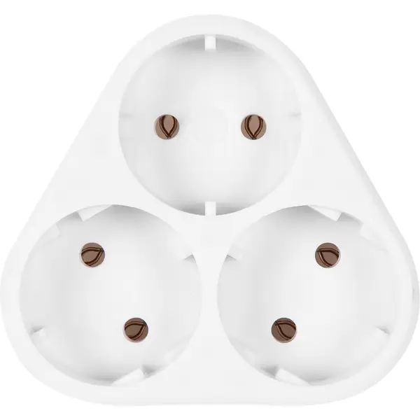 Разветвитель Старт SA1/3 3 розетки без заземления 10 А цвет белый