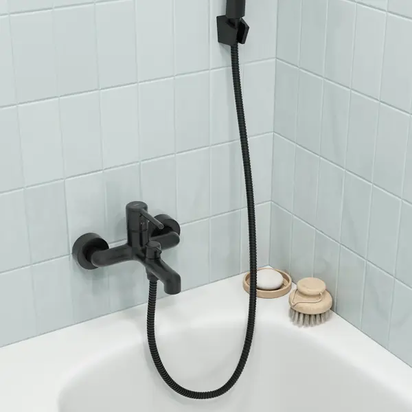 Шланг для душа Iddis Agua 1.5 м металлический цвет черный матовый