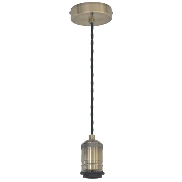 Шнур декоративный Inspire Ione 1xE27x60 Вт, цвет алюминий/латунь антик