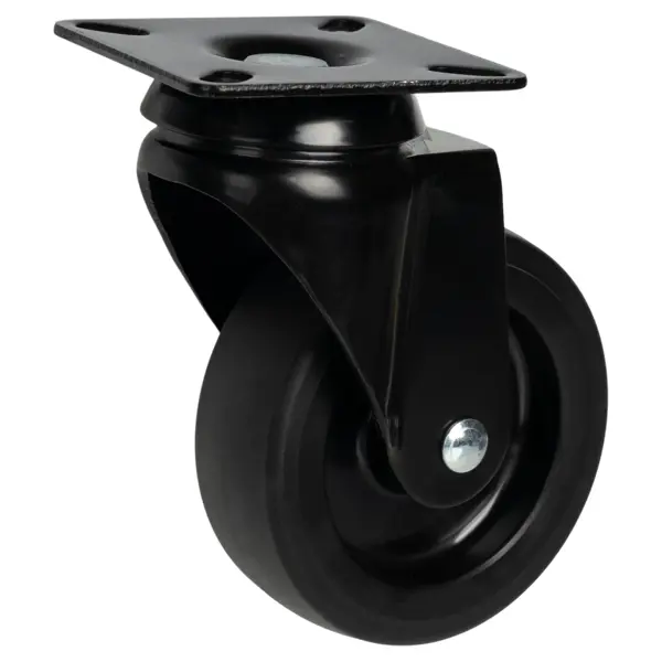 Мебельный ролик поворотный без тормоза 75 мм до 59 кг цвет черный