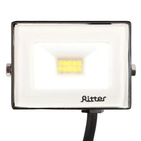Прожектор светодиодный уличный Ritter Profi 53414 7 10 Вт 1000 Лм 180-240В нейтральный белый свет 4000К IP65 черный