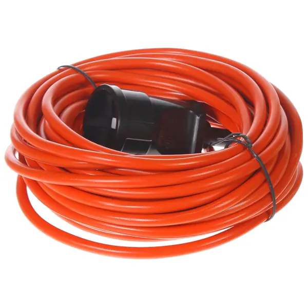 Удлинитель-шнур садовый 1 розетка без заземления 2x1 мм 10 м цвет оранжевый