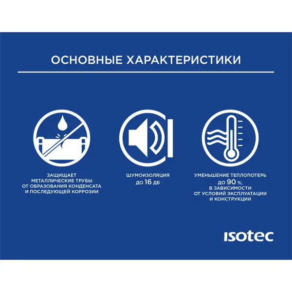 Изоляция для труб Isotec Flex ø114x9 мм 1 м каучук