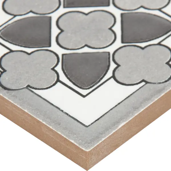 Вставка напольная LB Ceramics Бьянка Каррара 7x7 см матовая цвет белый