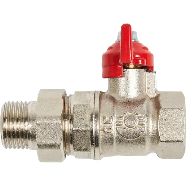 Кран шаровой с американкой прямой Valfex DN15 PN10 1/2" ВР/НР ручка бабочка латунь