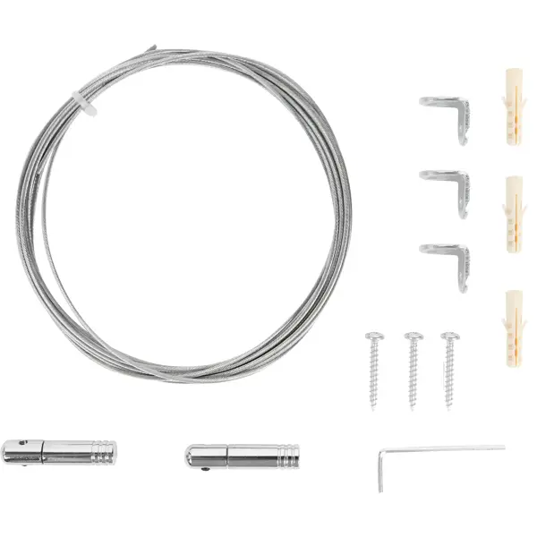 Трос с натяжным механизмом 3.5 м цвет хром