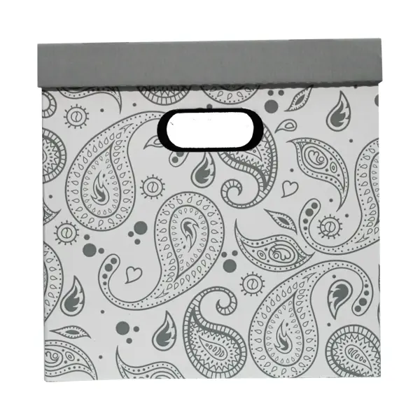 Коробка АПЕ 313G 31x31x31 см картон бело-серый