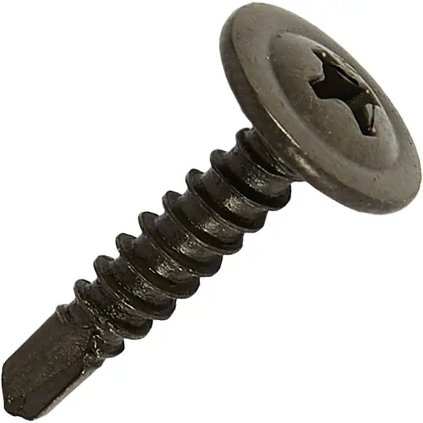 Саморезы по металлу с пресс-шайбой со сверлом фосфатированные 4.2x19 24 шт.