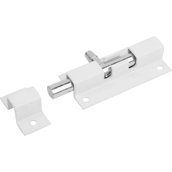 Задвижка прямоугольная Левша ШП-60 40x30 мм цинк/сталь цвет белый