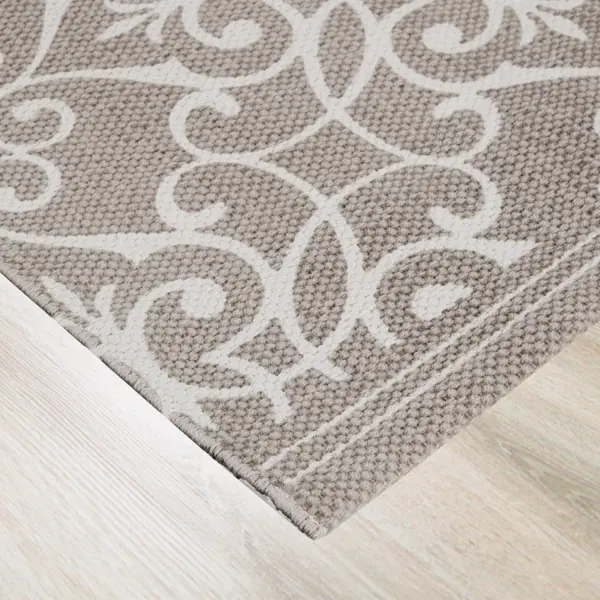 Коврик декоративный хлопок Inspire Lesia 60x120 см цвет бежевый