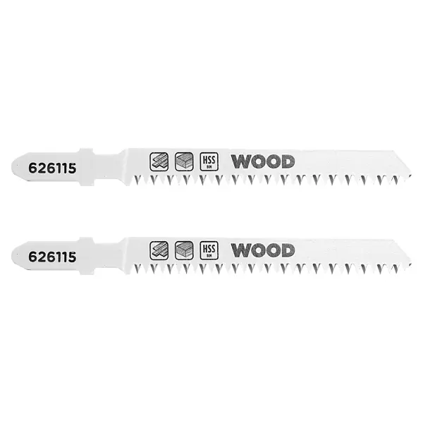 Пилка для электролобзика по дереву KWB 626115 чистый рез, 2 шт.