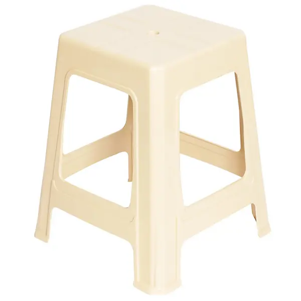Табурет садовый 39x39x45 см пластик бежевый