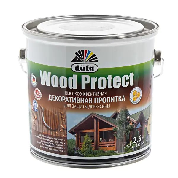 Антисептик Dufa Wood Protect прозрачный 2.5 л