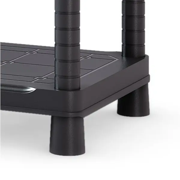 Стеллаж Optimus пластиковый 5 полок 187x90x40 см цвет чёрный нагрузка на полку 70 кг