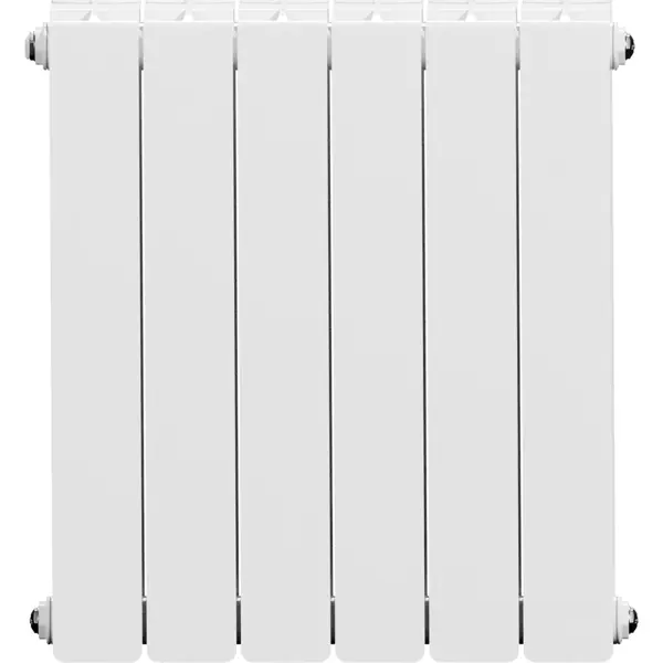 Радиатор секционный Equation Bimetal 500/90 6 секций боковое подключение биметалл белый