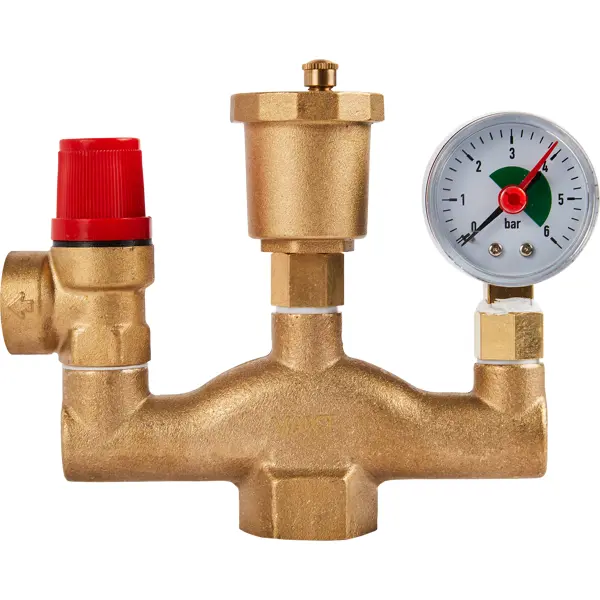 Группа безопасности Vaxt 1" со сбросником 3/4" латунь