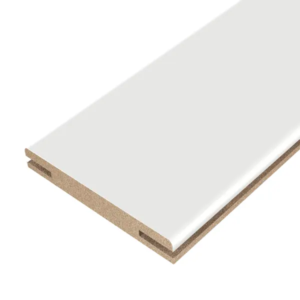 Добор дверной коробки Лион телескопический 2150x200x10 мм Hardflex ламинация цвет белый жемчуг