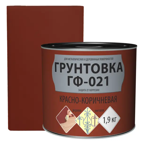 Грунтовка Empils ГФ-021 цвет красно-коричневый 1.9 кг