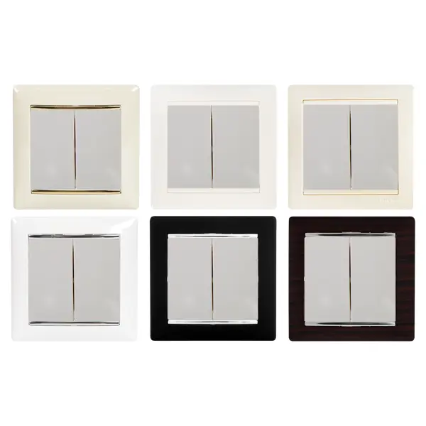 Переключатель двухклавишный - Legrand Valena - 10А 250В схема 6/2 безвинтовые зажимы - слоновая кость