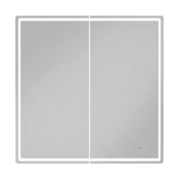 Шкаф зеркальный подвесной Vigo Look с подсветкой 80x80 см цвет белый