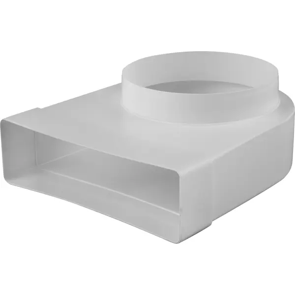 Переходник угловой для плоских-круглых воздуховодов Equation 60x204 мм D150 мм пластик