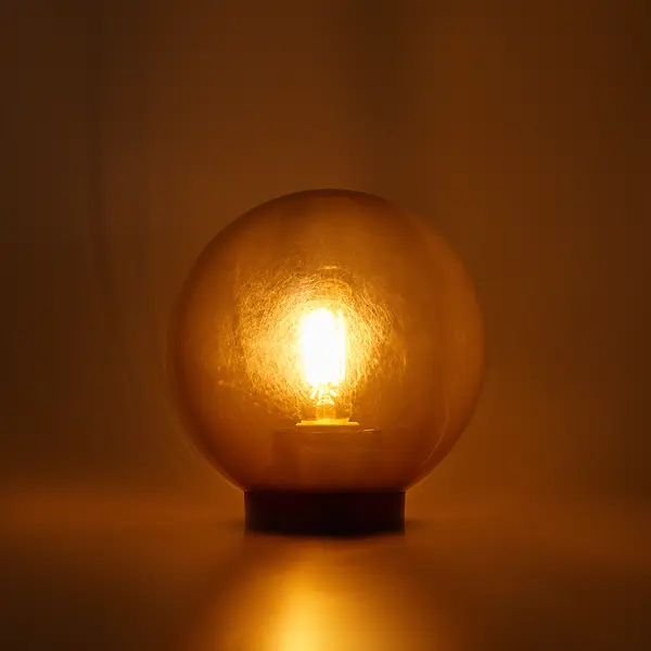 Светильник уличный Шар Palla 1xE27x60 Вт 200 мм пластик цвет коричневый