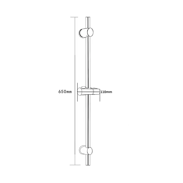 Душевая штанга Esko Moon SR606 65 см цвет хром