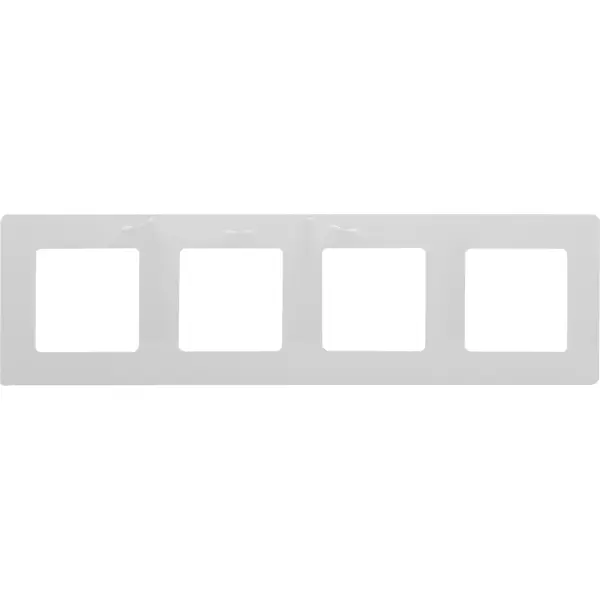 Рамка для розеток и выключателей Legrand Etika 4 поста цвет белый