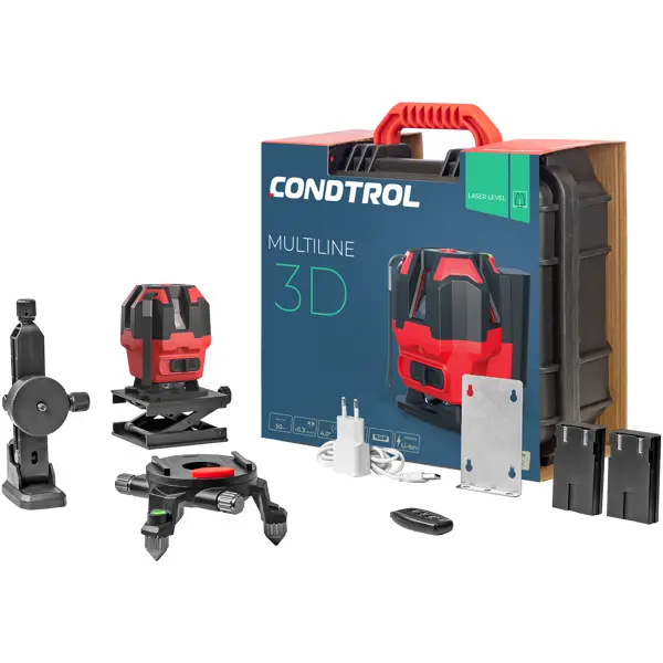 Уровень лазерный Condtrol Multiline 3D зеленый луч штатив в комплекте, 50 м