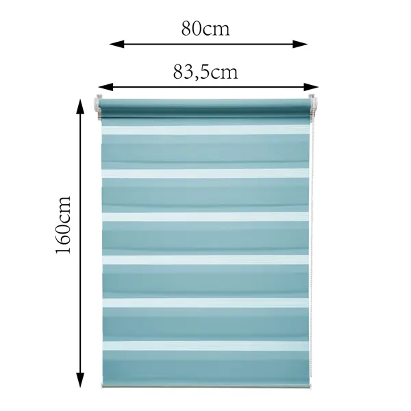 Штора рулонная день-ночь Inspire Peter 80x160 см бирюза Aqua 3