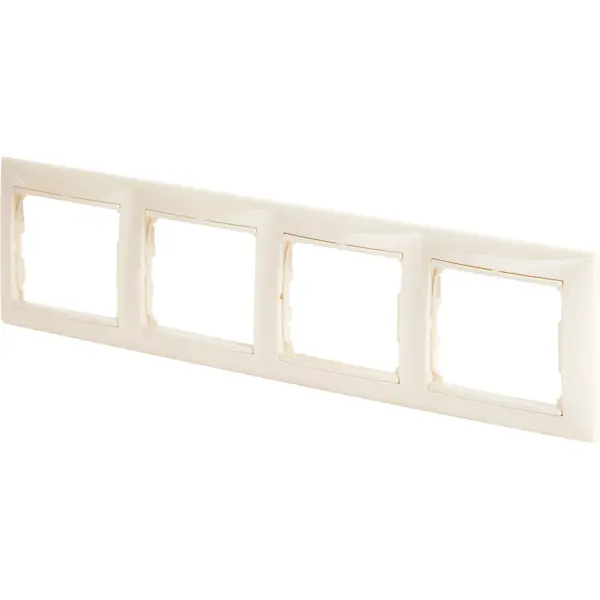 Рамка для розеток и выключателей Legrand Valena 4 поста цвет слоновая кость