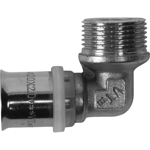 Угол комбинированный 90° Valtec 3/4"x20 мм НР латунь VTM.253.N.002005