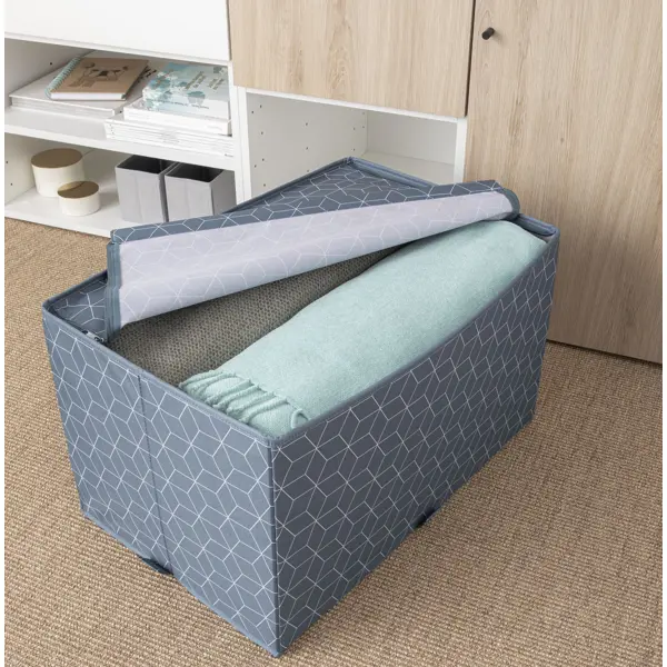 Короб для хранения Spaceo 56x33x36 см полиэстер цвет синий